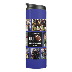 Photo Collage Football  Thermal Tumbler