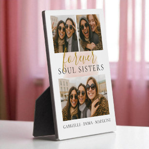Photo Collage Forever Soul Sisters Friendship Gift Plaque