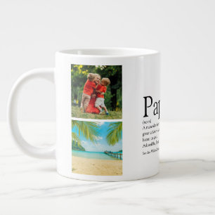 Photo Collage Fun Cool Dad Daddy Father Definition Large Coffee Mug