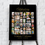 Photo Collage Funeral Celebration of Life Welcome Poster<br><div class="desc">This beautiful memorial poster is perfect for greeting family and friends as they enter your loved one's celebration of life. The design features 36 various shaped photos and text that reads "Celebrating the life of". (You can change this text and colours - so easy to customise) Simple yet so meaningful...</div>