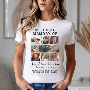 Photo Collage Funeral Memorial T-Shirt