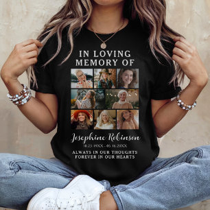 Photo Collage Funeral Memorial T-Shirt