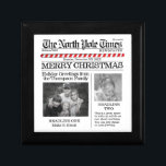 Photo Collage funny Merry Christmas Holiday Gift Box<br><div class="desc">Extra Extra read all about it. The North Pole Times brings you the latest and greatest news articles from the North Pole, Greetings to everyone with this loveable and fun way to send Merry Christmas and Happy Holidays greetings to you and yours. This design allows you to add so much...</div>