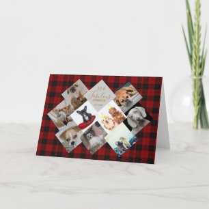 Photo Collage Gift - Buffalo Plaid Theme -Add Text Card