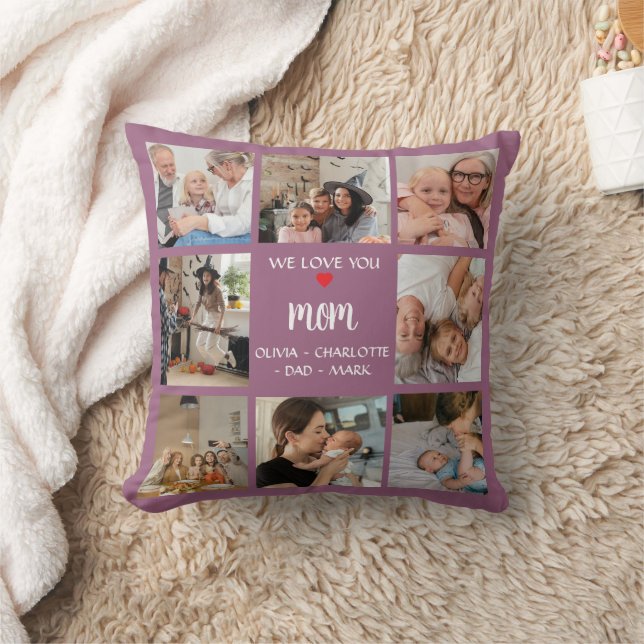 Photo Collage Gift Pillow For Mum -  Album Photo  (Blanket)