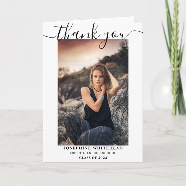 Photo Collage Graduation 2022 Thank You Card (Front)