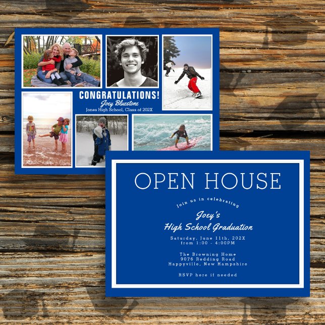 Photo Collage Graduation Open House Invitation (Creator Uploaded)