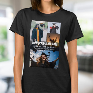 Photo Collage Graduation Party Celebrate Graduate T-Shirt