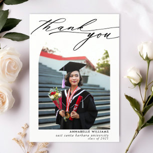 Photo Collage Graduation Thank You Card