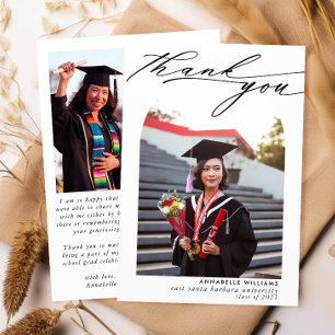 Photo Collage Graduation Thank You Card
