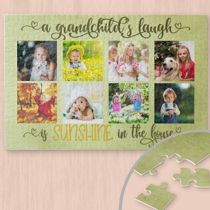 Photo Collage & Grandchild Saying for Grandparents Jigsaw Puzzle