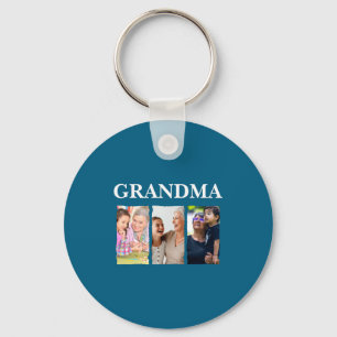 Photo Collage Grandma D Family Key Ring