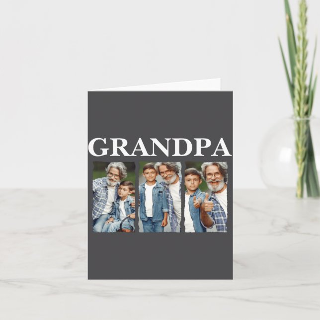 Photo Collage Grandpa D Gift  Card (Front)