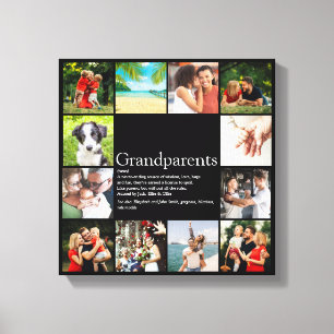 Photo Collage Grandparents Fun Modern Quote Canvas Print