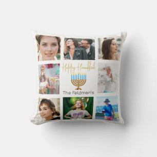 Photo Collage Hanukkah Family Cushion