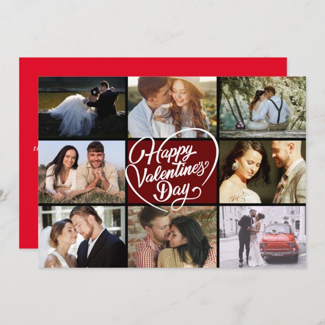Photo Collage Happy Valentine's Day (Front/Back)