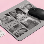 Photo collage 'I LOVE YOU DADDY' Mouse Pad<br><div class="desc">This stylish mouse pad is the perfect gift for Fathers day! Personalise this design with your very own message,  adding 6 of your favourite photos.</div>