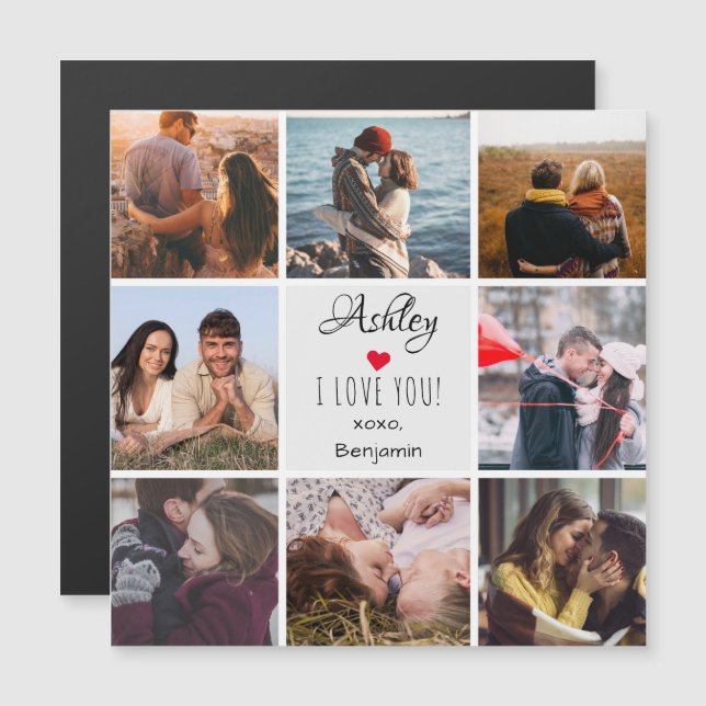 Photo Collage ''I Love You'' Valentine's Day (Front/Back)