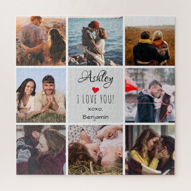 Photo Collage ''I Love You'' Valentine's Day Jigsaw Puzzle (Vertical)