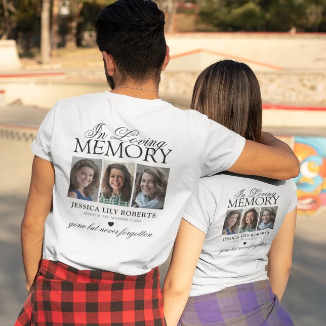 Photo Collage In Loving Memory Memorial T-Shirt (Creator Uploaded)