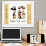 Photo Collage in Number 18 Neutral 18th Birthday Poster<br><div class="desc">Create your own unique 18th birthday keepsake with your favorite photos. This photo collage is in the shape of a number 18 and the template is set up ready for you to add your photographs and custom text. The sample wording includes your name, birth year and "Cheers to 18 Years!"...</div>