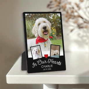 Photo Collage In Our Hearts Pet Memorial Photo Plaque
