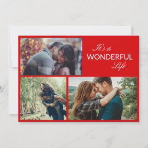 Photo Collage It's a Wonderful Life Christmas Holi Holiday Card