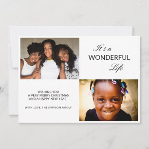 Photo Collage It's a Wonderful Life Christmas Holiday Card