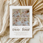 Photo Collage Joint Birthday Invitation<br><div class="desc">Photo Collage Joint Birthday Invitation</div>