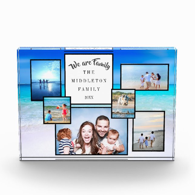 Photo Collage Keepsake Beach   We are Family (Front)
