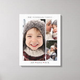 Photo Collage Keepsake Heart Canvas Print