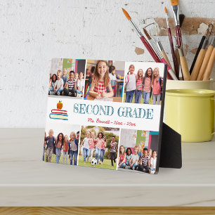 Photo Collage Kids School Year Keepsake Plaque