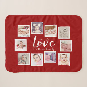 Photo Collage LOVE Themed Unique Personalised Sherpa Blanket