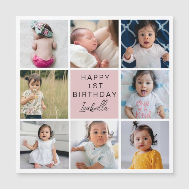 Photo Collage Magnetic Card (Front)