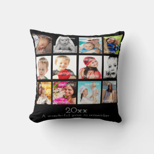 Photo Collage Make Your Own Year To Remember Cushion