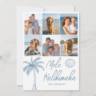 Photo Collage Mele Kalikimaka Christmas Holiday Card