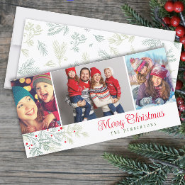 Photo Collage Merry Christmas Holiday Card