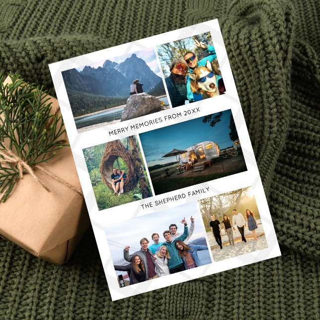 Photo Collage Merry Travel Memories Holiday Card (Creator Uploaded)