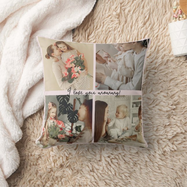Photo Collage & Message - Personalised Gift |  Cushion (Blanket)