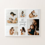 Photo Collage | Minimalist Christmas Holiday Gift Jigsaw Puzzle<br><div class="desc">Turn your favourite family memories into a fun keepsake with this personalised photo collage jigsaw puzzle. Featuring a modern six-photo layout and elegant script, this custom puzzle makes a unique holiday gift, family activity, or heartfelt keepsake for loved ones. Perfect for Christmas, birthdays, or just celebrating special moments. This puzzle...</div>