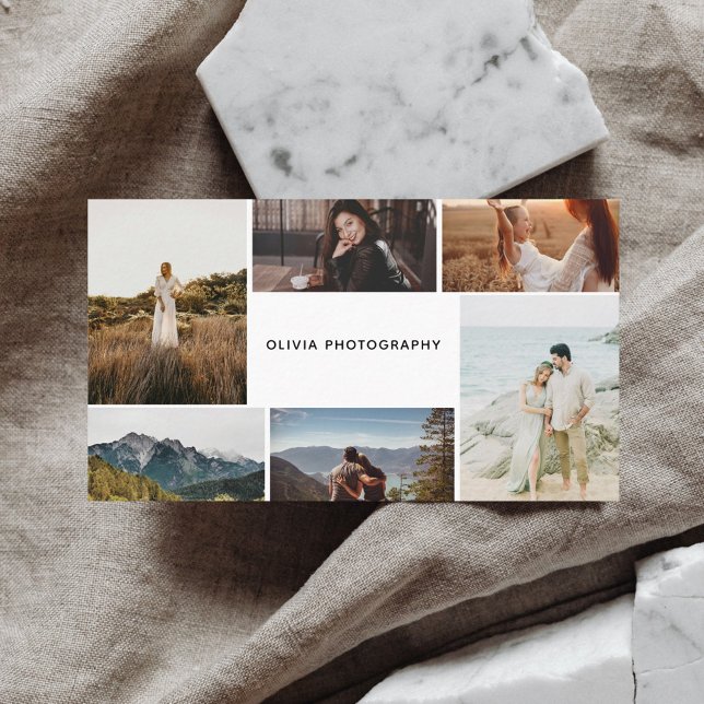 Photo Collage Modern Business Card (Creator Uploaded)