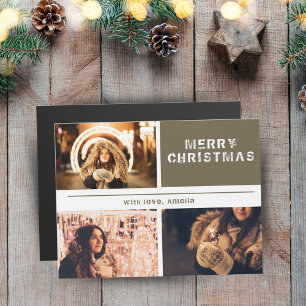 Photo Collage Modern Holiday Merry Christmas