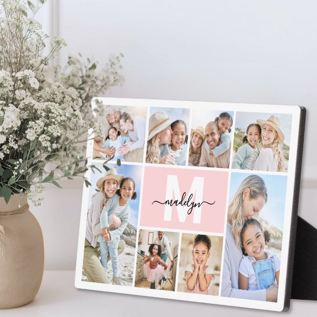 Photo Collage Monogram Picture Plaque (Photo Collage Monogram Picture Plaque)