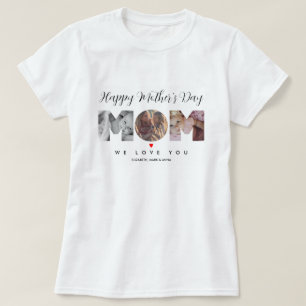 Photo Collage Mother's Day Mum Gifts Personalised T-Shirt