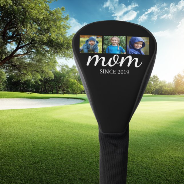 Photo Collage Mum Golf Head Cover (Personalized Golf Club Head Cover for Mom)