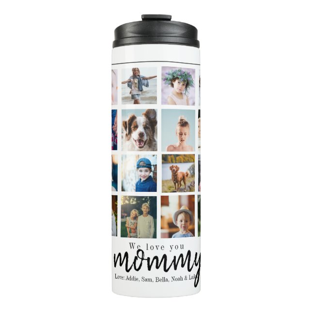 Photo collage mummy gift mothersday thermal tumbler (Front)