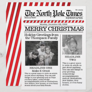 Photo Collage North Pole Santa Christmas Fun Custom Letterhead