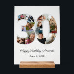Photo Collage Number 30 - 30th Birthday Acrylic Sign<br><div class="desc">Photo Collage Number 30 - 30th Birthday Acrylic Sign</div>