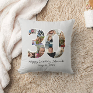 Photo Collage Number 30 - 30th Birthday Cushion