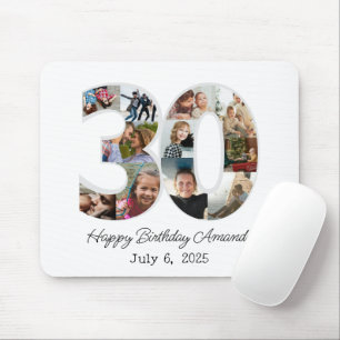 Photo Collage Number 30 - 30th Birthday Mouse Pad
